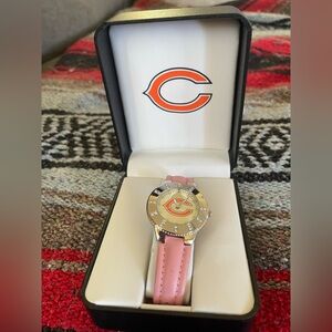 Chicago Bears Silver and Pink Women's Watch
